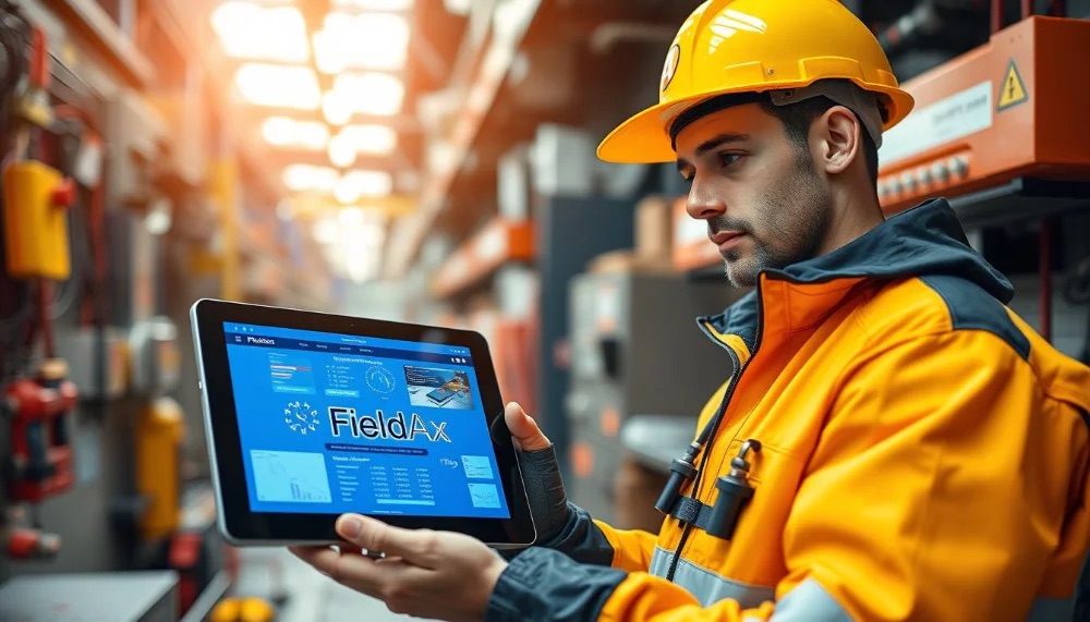Technician speaking a question into the app